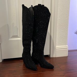 Sequin cowboy boots
